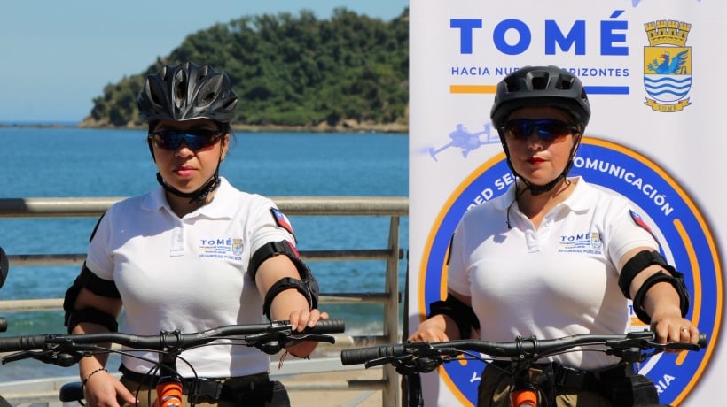 Tomé implementa nuevo patrullaje preventivo en bicicleta para reforzar la seguridad en verano