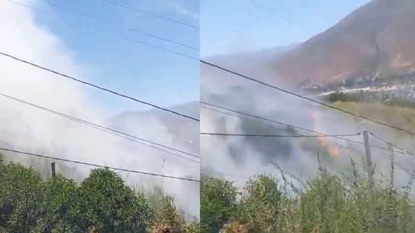 [VIDEO] Alerta Roja por incendio forestal en Olmué: afecta al menos 1 hectárea y se detuvo a un hombre