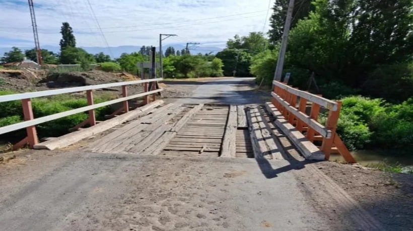 Los Andes: municipio de Rinconada ofició a jefe de vialidad por grave deterioro del Puente Blanco y solicita urgente reparación