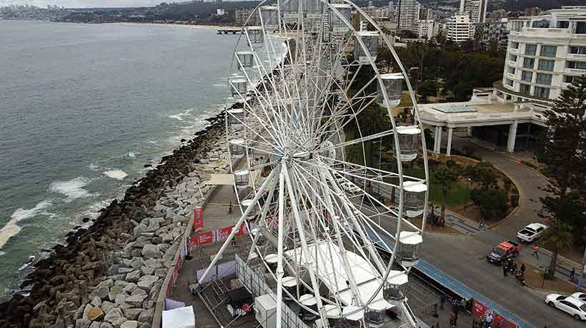 Vuelve a girar la Gran Rueda en el borde costero de Viña: estará funcionando en Año Nuevo