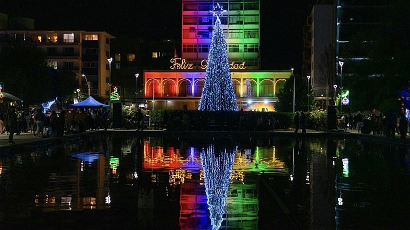 Por Navidad iluminan calles y plazas de la Provincia de Osorno