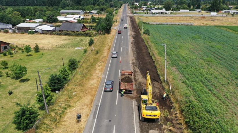 Un 20% de avance registran obras de nueva ciclovía que unirá a Los Ángeles con el sector rural de El Peral