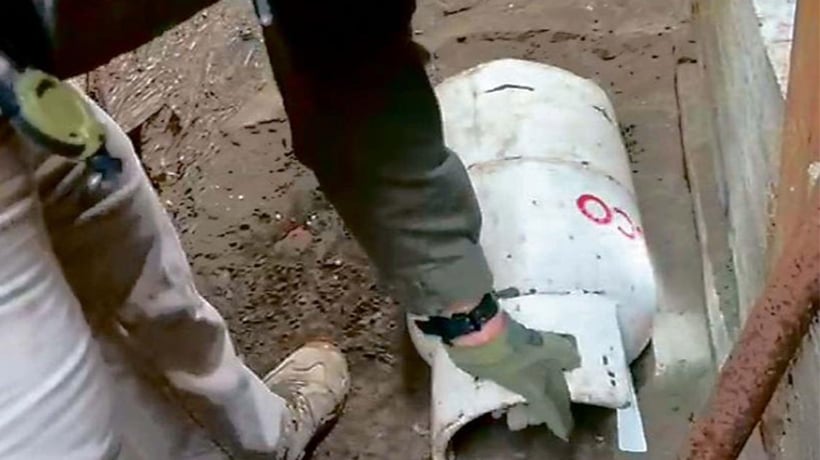 En operativo hallan drogas enterradas en cilindros de gas adaptados con escotilla