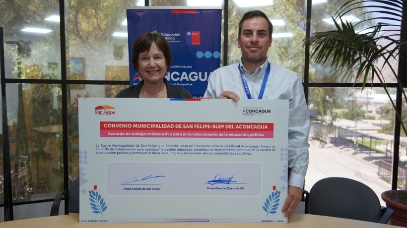SLEP del Aconcagua y Municipio de San Felipe firman convenio en beneficio de más de 2 mil estudiantes