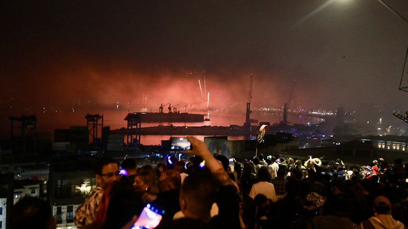 [FOTOS] Valparaíso y Viña del Mar recibieron el 2026 con un decepcionante Año Nuevo en el Mar