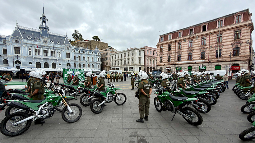 Carabineros incorpora 39 motocicletas para reforzar la seguridad en la Región de Valparaíso