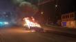 [VIDEO] Reportan quema de vehículo en sector norte de Antofagasta