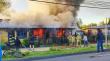 Incendio destruyó dos casas en sector Carelmapu de Maullín: bombero resultó con lesiones graves