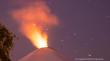 Volcán Villarrica mostró nueva actividad en horas de la noche