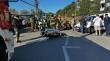 Choque de una moto con un furgón dejó dos lesionados en Concepción