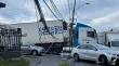 Camión arrasó con cableado eléctrico en barrio Puerto de Puerto Montt