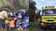 Accidente de tránsito dejó a cuatro turistas lesionados en autopista Los Libertadores