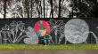 Naturaleza y sostenibilidad inspiran mural de 25 metros inaugurado en Llanquihue
