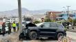 Conductor resultó ileso tras chocar con poste en Antofagasta