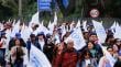 [FOTOS] Profesores llegaron al Congreso Nacional tras marchar desde Santiago