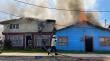 Ocho damnificados deja incendio que afectó dos viviendas en Osorno