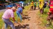 Brigadistas Conaf enseñaron a construir cortafuegos a vecinos de Quillota