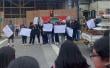 Estudiantes realizaron una protesta para denunciar  agresión y acoso sexual