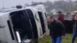 Reportan volcamiento de bus en el sector Trapén