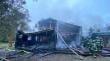 Incendio consumió casa de dos pisos en camino Las Lomas de Puerto Varas