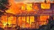 Dantesco incendio destruyó casa de dos pisos en el sector Colaco Estero de Calbuco