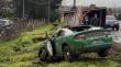 Dos carabineros quedaron lesionados en accidente vehicular en el sector Putemún de Castro