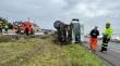 Camión volcó en la Ruta 5 hacia Puerto Montt