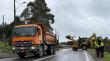 Con amplio despliegue buscan despejar la Carretera Austral tras derrumbe en sector Chaicas de Puerto Montt
