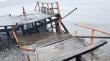 Colapsó muelle del sector Lolcura de Maullín por fatiga de material y mal clima