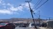 Vehículo chocó poste y dejó sin electricidad a más de mil personas en el sur de Iquique