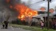 Incendio dejó a ocho damnificados en la villa Entre Lagos de Puyehue