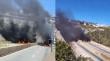 [VIDEO] Barricadas incendiarias en Camino La Pólvora obliga a suspender el tránsito vehicular