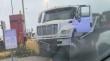 Camión con placas adulteradas protagoniza accidente en acceso al terminal portuario de San Antonio