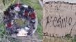 San Esteban: dejan corona de flores negras afuera de casa de excarabinero imputado por homicidio