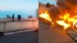 Valparaíso: encapuchados levantaron barricadas en la Ruta Las Palmas