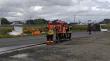 Descartaron fuga de gas tras volcamiento de camión con cilindros en Puerto Montt