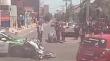 Colisión entre vehículo policial y motocicleta se registra en céntrica intersección de Antofagasta
