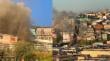 [VIDEO] Incendio afecta al menos una vivienda y genera gran columna de humo en Valparaíso