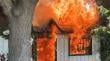La Calera: incendio deja dos damnificados, uno con quemaduras leves