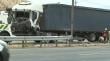 Choque entre camiones provoca corte total de la Ruta 5 Sur