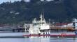 Nave escorada en sector Chincui de Puerto Montt amaneció semihundida
