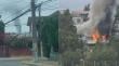 Incendio estructural mantiene casa bajo las llamas se activó en Quilpué.