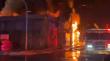 Incendio afecta cinco galpones en Barrio Industrial de la Zona Franca en Iquique