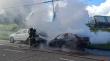 Fuego consume vehículo en el sector oriente de Osorno