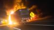 Valparaíso: incendio consume cabina de camión en Ruta 68 tras presunta falla mecánica