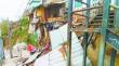 Alarma en cerro Cordillera tras colapso de vivienda irregular hacia la vía pública