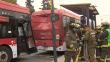 La Florida: Reportan colisión entre dos buses RED que dejó al menos diez lesionados