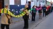 Putaendo creó la "bufanda más larga de Chile" con más de tres mil metros tejidos