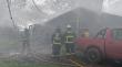 Incendio afecta tractor y una bodega en sector rural de Río Negro