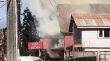 Incendio destruyó vivienda en Purranque y dejó a un matrimonio lesionado